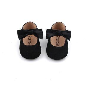 Size 2 3-6 month old Starbie Baby Mary Jane Baby Shoes Black Suede Baby